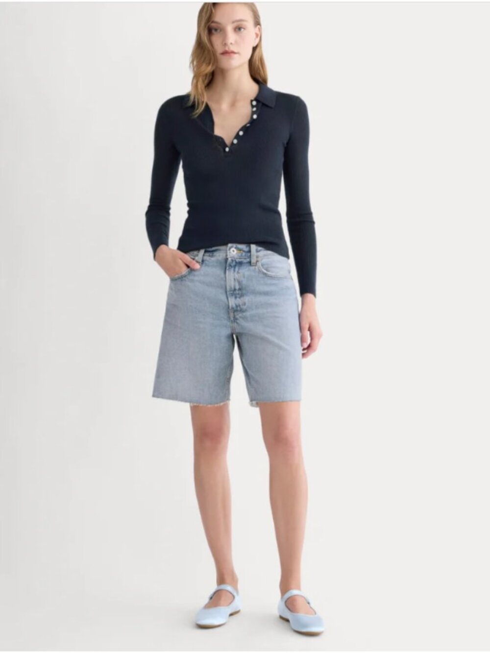 Everlane OG Baggy Jean Short Light indigo 33